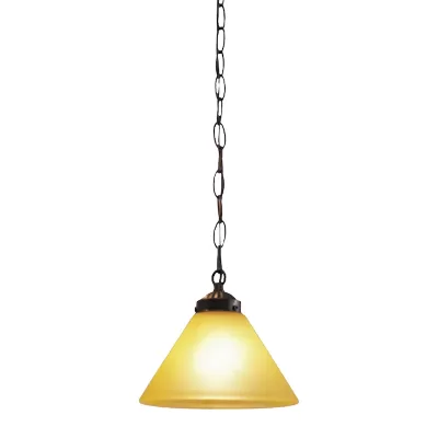 Esquinero Marmoleado 1 Luz Vidrio Amarillo