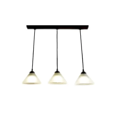 Barra Lineal 3 Luz Vidrio Blanco