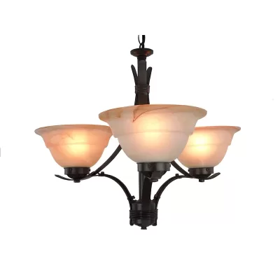 Lámp. Colgante Solet 3 luz Vidrio Blanco