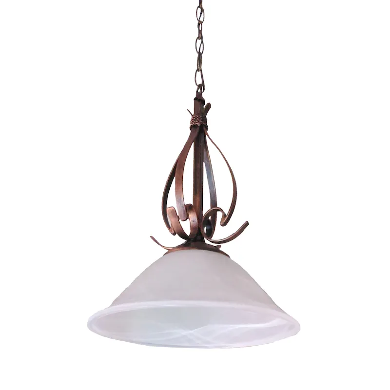 Plafón Grande Colgante AB Vidrio Blanco