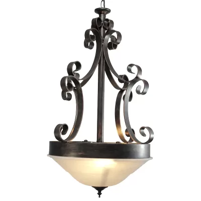 Plafón Herraje Primavera 2 Luz Vidrio Blanco