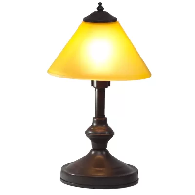 Lámpara Mesa Vidrio Color Vidrio Amarillo