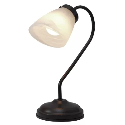 Lámpara Mesa Tulipán Vidrio Blanco