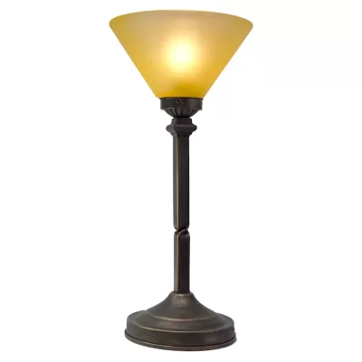 Lámpara Mesa Nudo Vidrio Amarillo