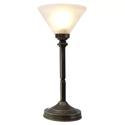 Lámpara Mesa Nudo Vidrio Blanco