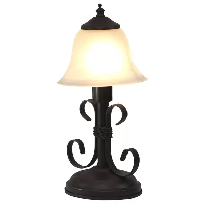 Lámpara Mesa Mini Vidrio Blanco